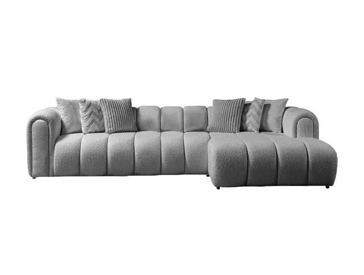 Skye Decor Ecksofa, L Form Bohem Sofa Bouclé Optik mit 7 Kissen – modernes Design