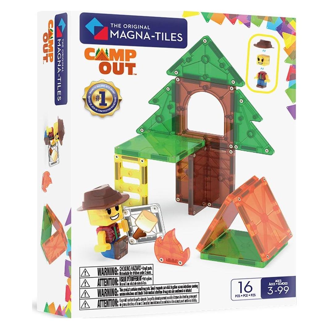 Magna-Tiles Camp Out 16-teilig: Magnetischer Bauspass für Abenteurer (262016CO)