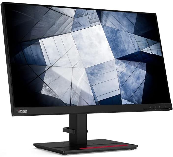 Lenovo P24h-2L 23.8" QHD IPS Monitor – USB-C Docking, Ergonomic Stand, Black