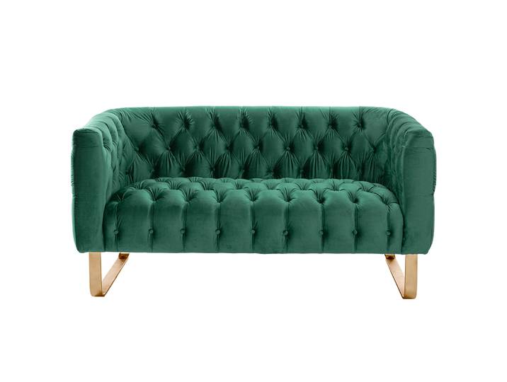 Grosvenor 2-Sitzer Sofa - Flaschengrün - Messing