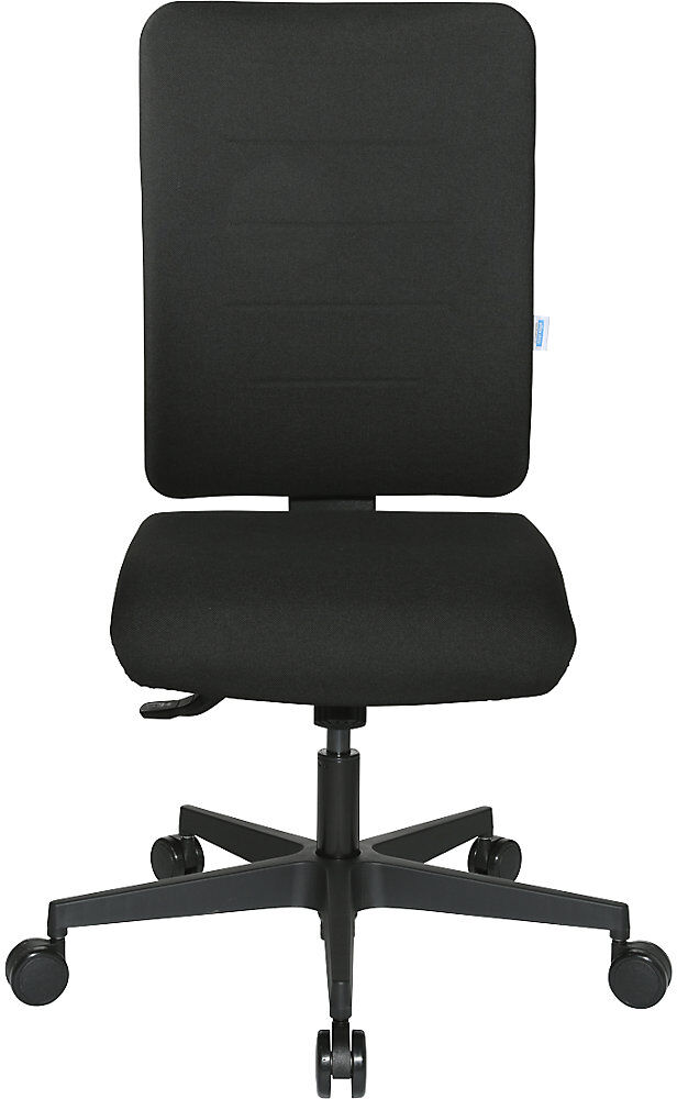 Bürostuhl V1 Flachsitz, Kunststoff-Fußkreuz, Rückenlehne gepolstert, schwarz eurokraft pro