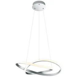 Reality Leuchten LED-Pendelleuchte Course Alu, Eisen, Stahl & Metall Silber Nickel matt