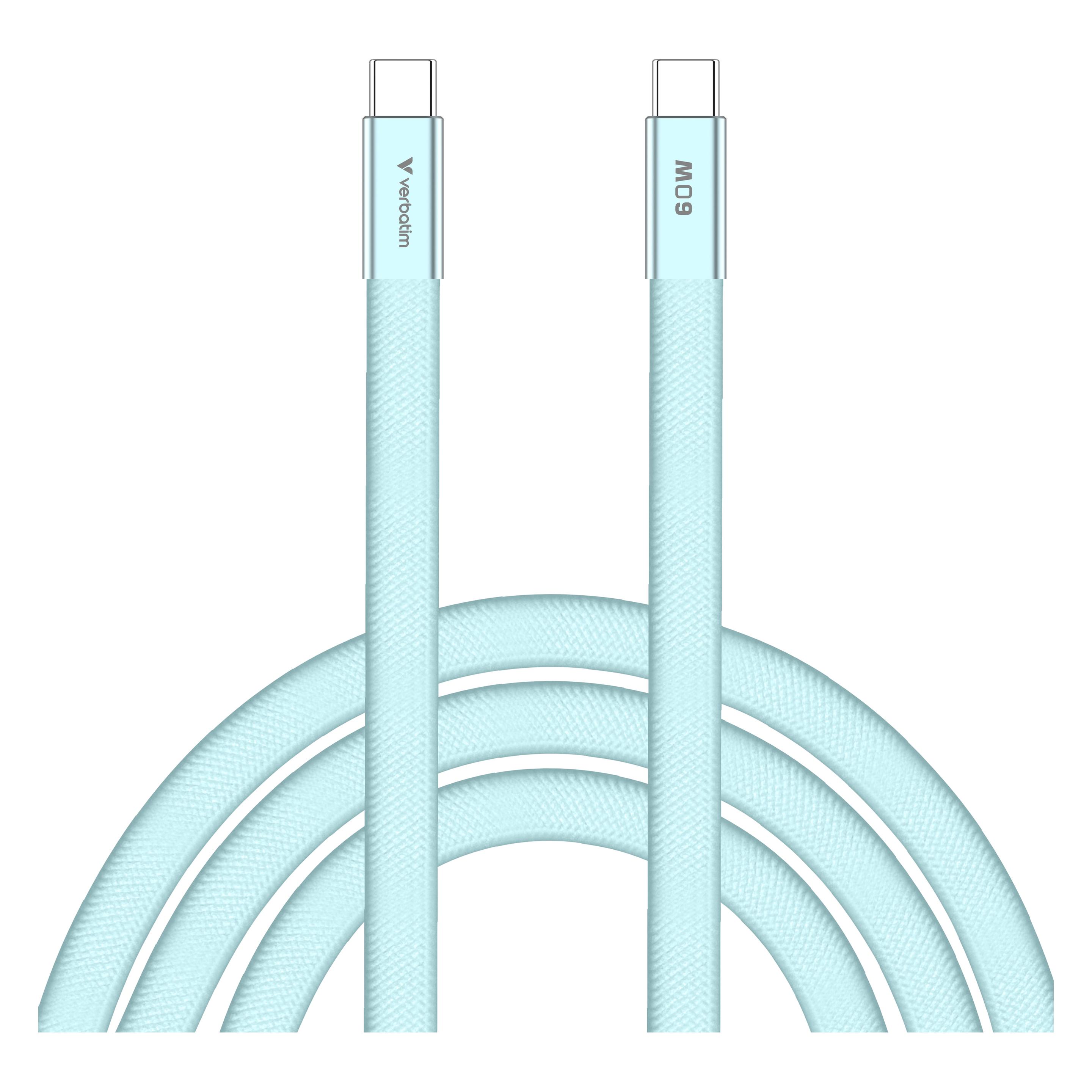 Verbatim Sync & Charge USB-C to USB-C 60W 120cm blue (1.20 m, USB 2.0, 60 W) (30273)