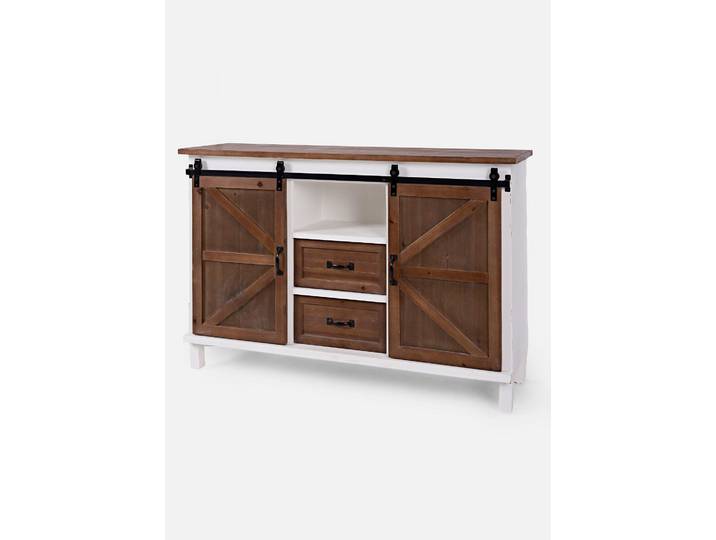 bonprix Sideboard, 80x120x35 cm, Landhaus-Charme trifft auf praktische Vielseitigkeit, weiß