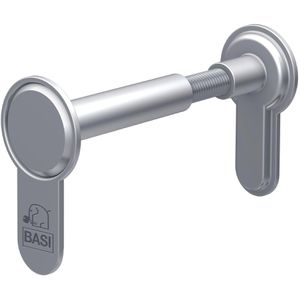 BASI Blindzylinder BZV 100, 0050, silber, für Zimmertür, vernickeltes Messing, Zylinderlänge verstellbar, 45 - 125 mm