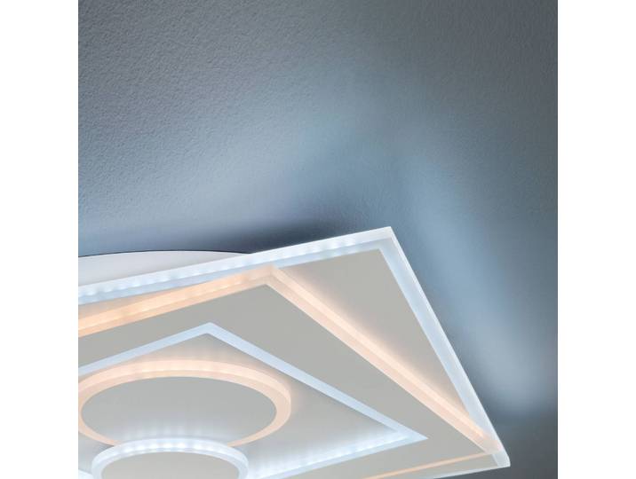 FISCHER & HONSEL LED Deckenlampe Ratio, dimmbar, weiß / opal, für Wohn- / Esszimmer, Metall, Modern, LED Deckenleuchte