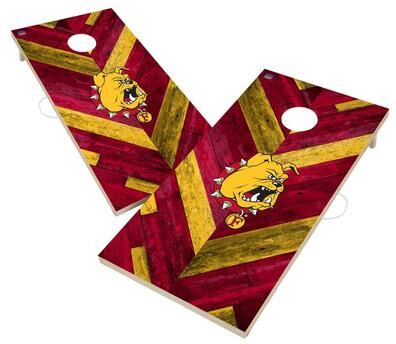 Skip's Garage Ferris State University Bulldogs Cornhole Board Set