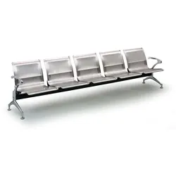 Wartezimmerbank, Traversenbank STRONG, 5-sitzig, Edelstahl