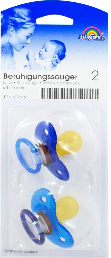 Beruhigungssauger Kirsche Lat.6-18 M.bicol.blau