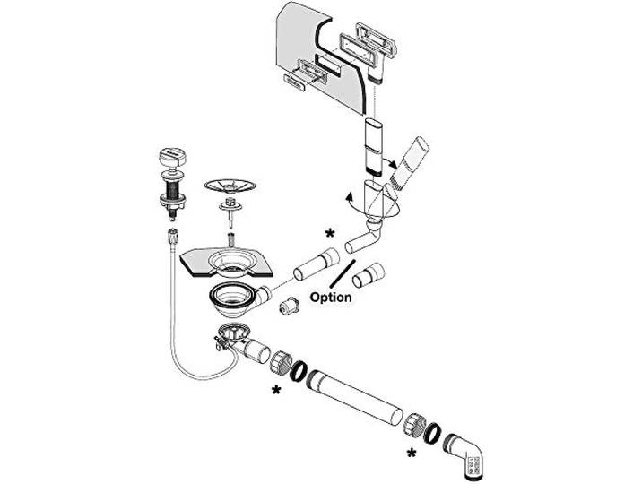 BLANCO Ablaufgarnitur 236262 mit Drehexcenter C-overflow InFino für Spülen PLEON 5 u. PLEON 6 / Ventil/Ab- und Überlaufgarnitur