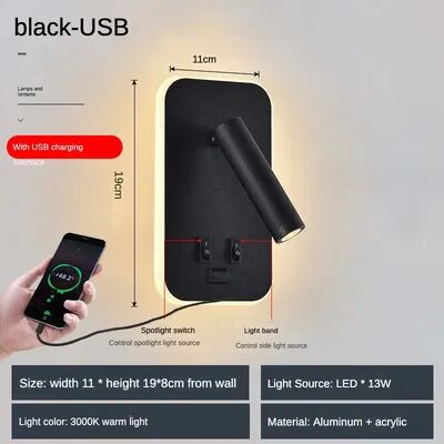 Friendly Fresh Finds Modern USB LED Wall Light Bedside Reading Lamp For Bedroom Decor 07 warm Light