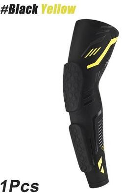 Uplifted Finds Sports Padded Compression Arm Sleeve black Yellow 2xl