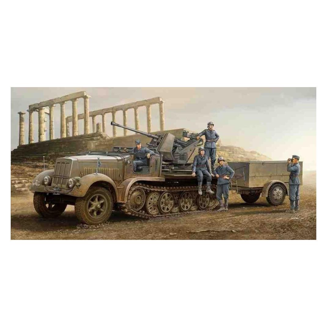 Trumpeter German3.7cm Flak37 auf Selbstfahrlafette (Sd.Kfz.7/2 Early Version) (01525)