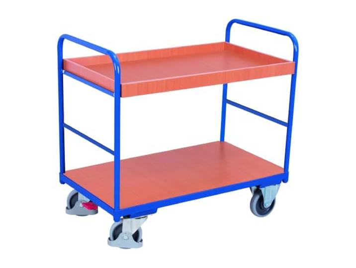 VARIOfit Etagenwagen niedrig 850 x 500 mm 1 Boden und 1 Tablett