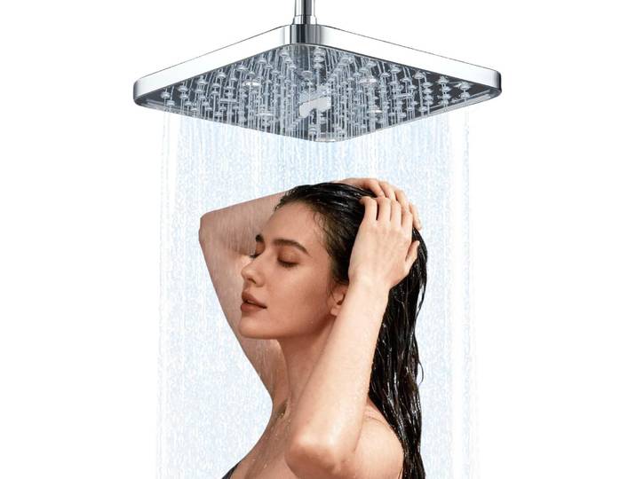 Duschkopf Regendusche 10 Zoll Chrom 6 Duschmodi 360° verstellbar ABS