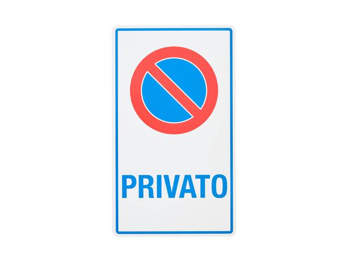 Schild Privato + Symbol 33 × 19 cm
