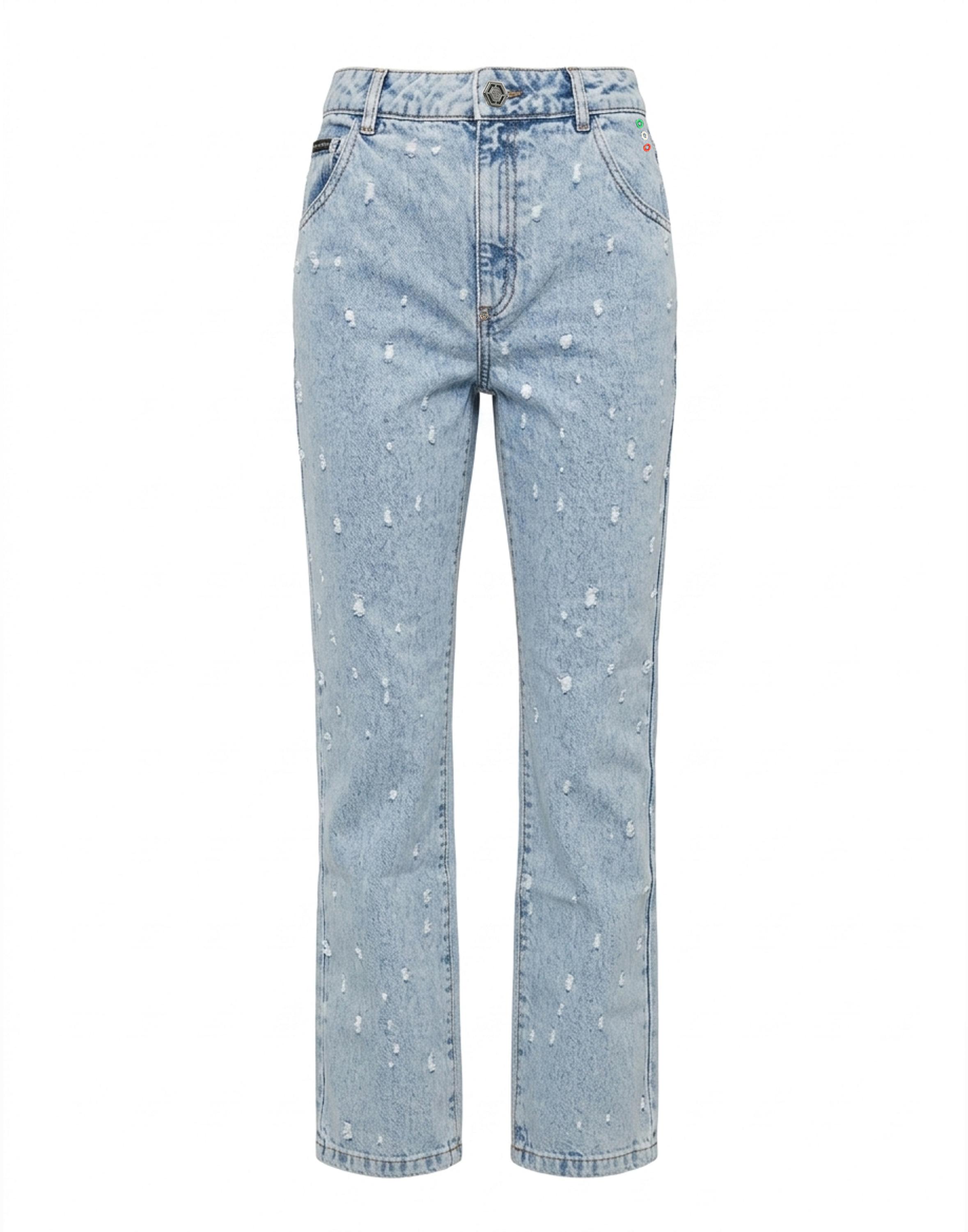 Jeans Mit Geradem Schnitt