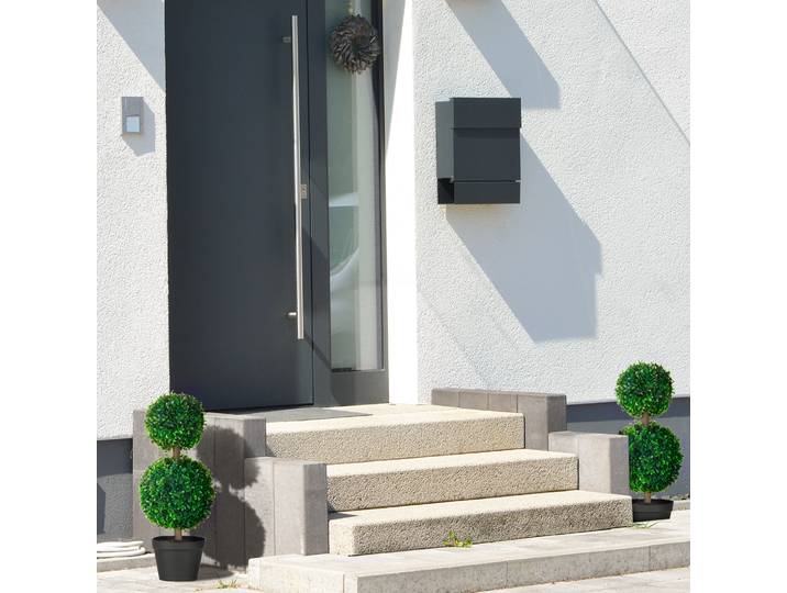 HOMCOM Arbres Buis Artificiels 60cm Vert - Lot de 2
