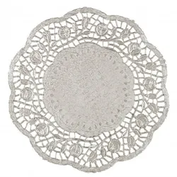 4 Kuchenunstersetzer aus Papier silber