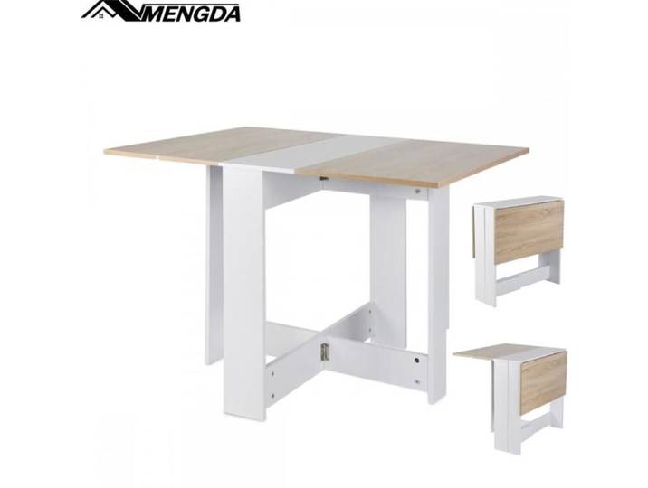 Table pliante pliable de cuisine salon salle à manger-MENGDA-Extensible-Table Pliante Panneaux de Particules -Jusqu'à 6 personnes