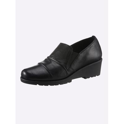 Slipper, Damen, Gr. 40, Synthetik, schwarz, Glattleder, Schuhe Slipper