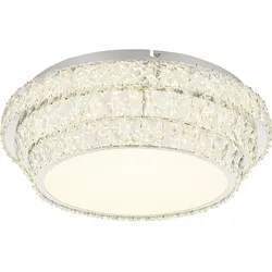 Deckenleuchte Deckenlampe Esszimmerlampe Dimmer Fernbedienung Kristalle LED 50cm