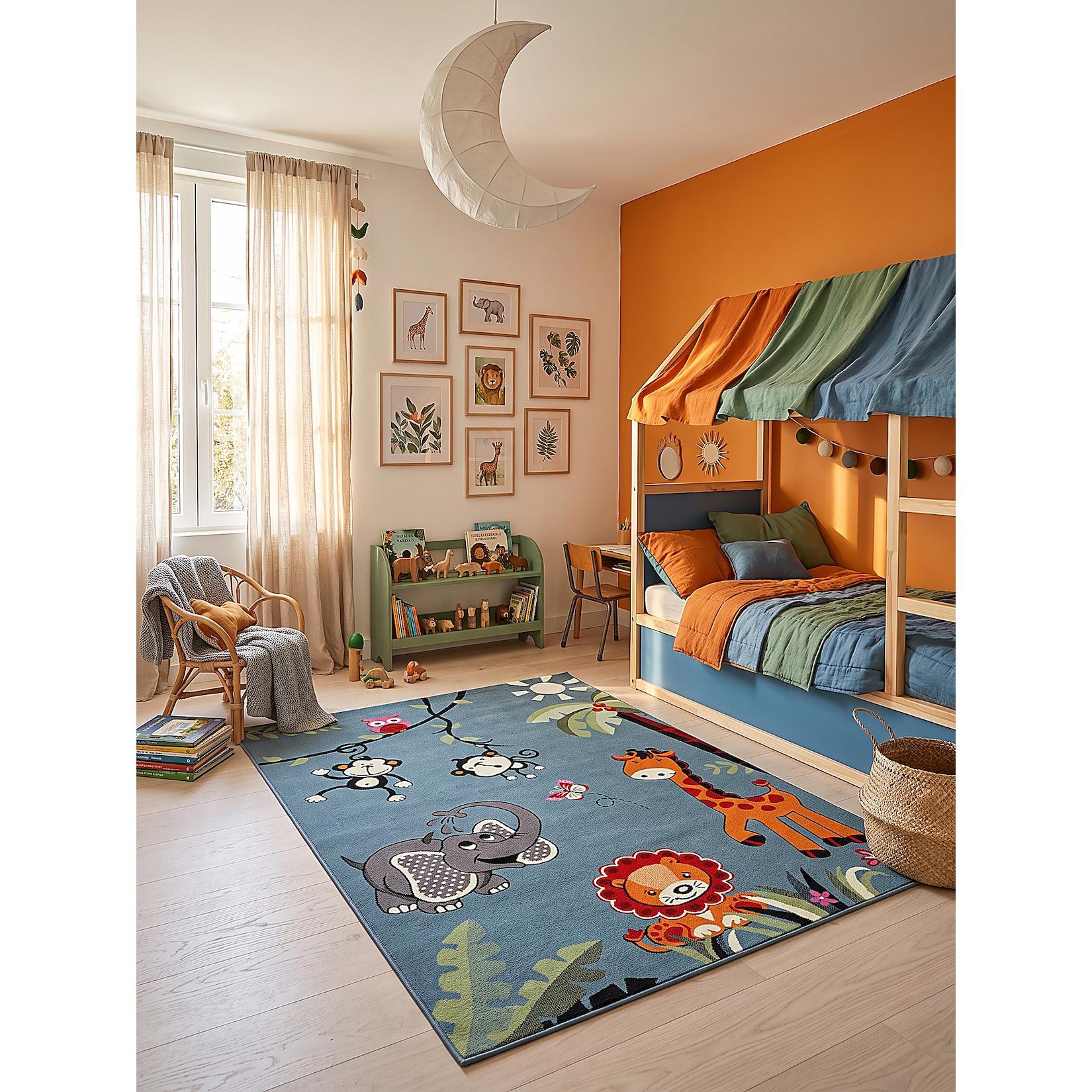 Kinderteppich Pflegeleicht Blau 160x230 cm - CASOLA Kadima Design