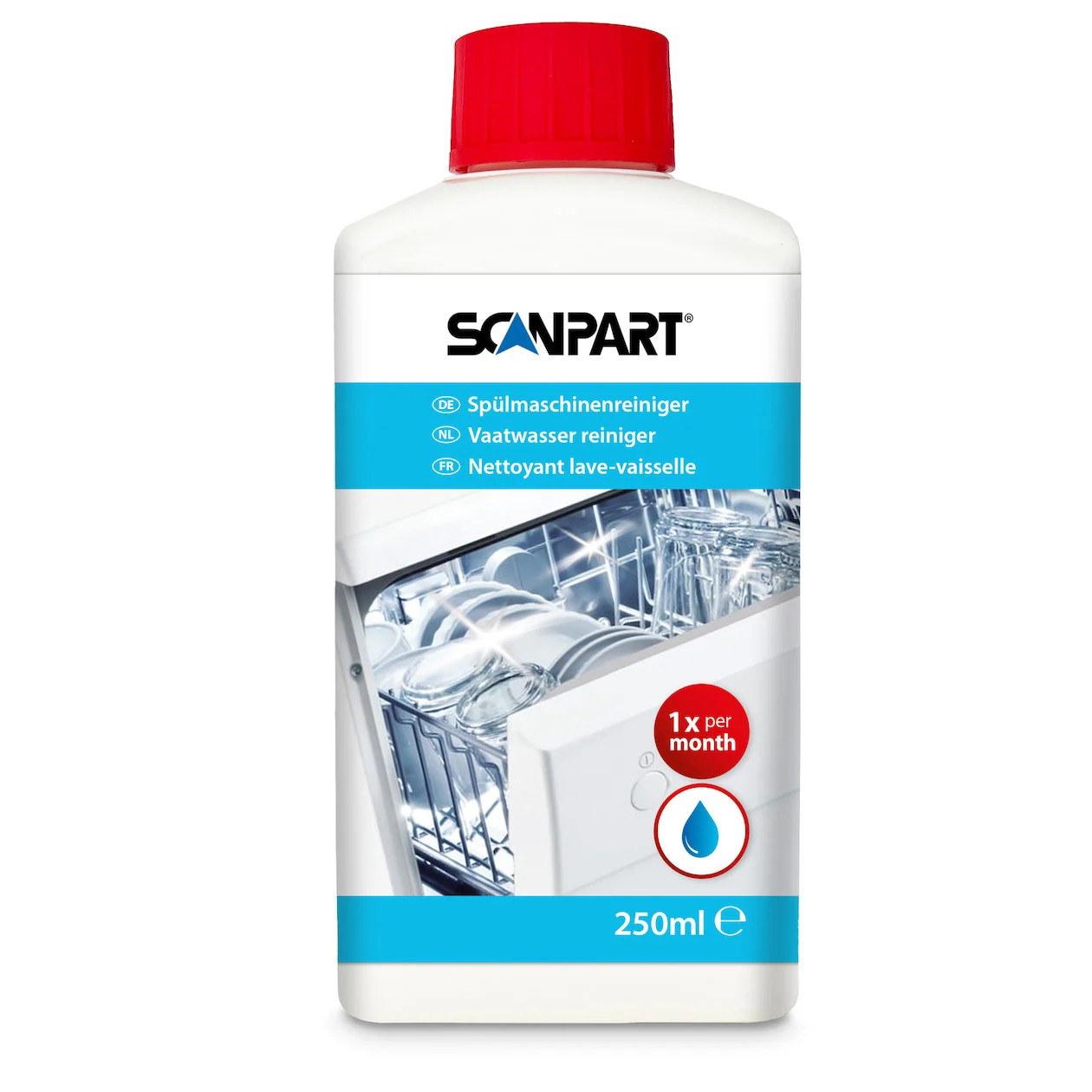 Scanpart vaatwasser reiniger 250ml Wit