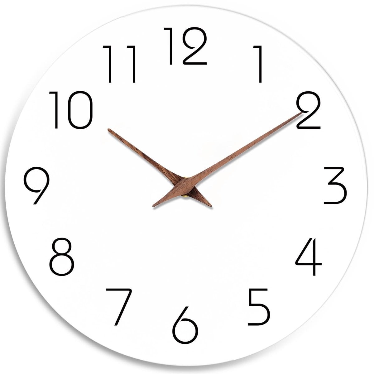 Omgoods Wandklok 14 inch - Stille houten wandklok voor woonkamer, keuken en slaapkamer