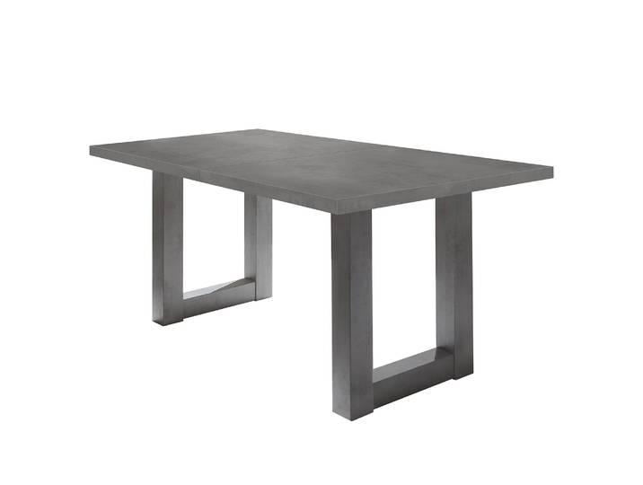 Table extensible Leeton II 160 x 77 x 90cm Gris/Graphite