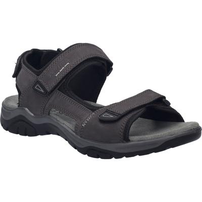 Sandale JOSEF SEIBEL "Arlo 02, granit", Herren, Gr. 40, grau (granit), Obermaterial: 100% Rindsleder Leather cow., Schuhe Sandale