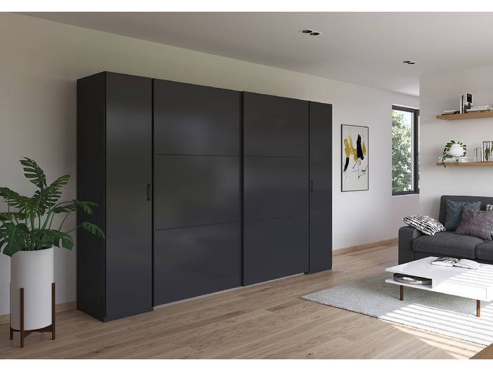 Armoire combinée Kronach 311cm Gris/Gris métallisé Gris