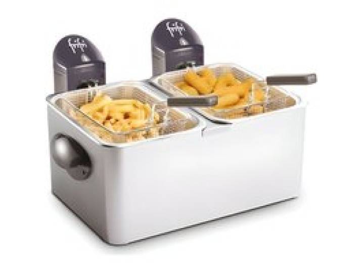 FRIFRI F1998 Friteuse électrique semi-professionnelle double - Inox