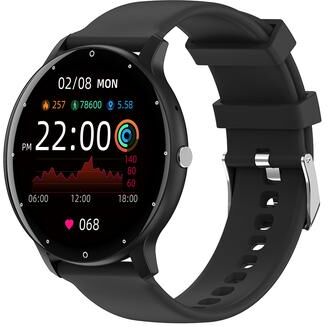 Shopalltechgadgets Bluetooth Smart Watch With Heart Rate Monitor & Waterproof Fitness Tracker black