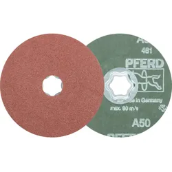 PFERD TOOLS COMBICLICK Korund Fiberscheibe für universelle Anwendungen - 64190005