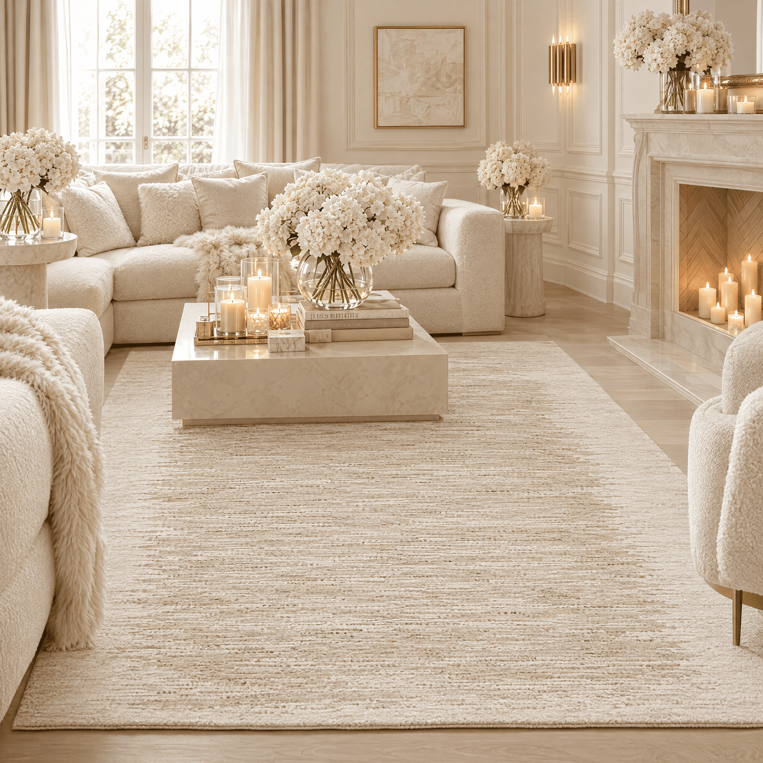Celia Taupe & Ivory Ombre Rug, 183x274cm