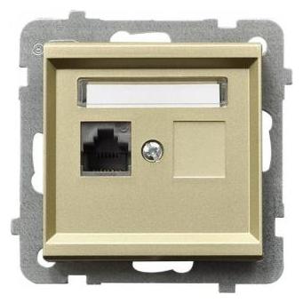 Ospel Computersteckdose Sonata Single RJ45 5e Champagnergold (GPK-1R (GPK-1R/K/m/39)
