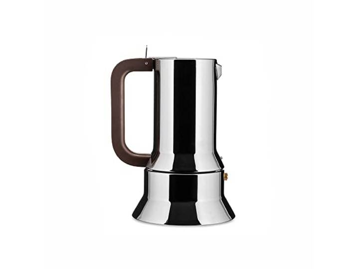 Alessi Espressomaschine 6 Tassen für Induktion, Edelstahl, silber, 15.5 x 13.5 x 27 cm, 9090/6