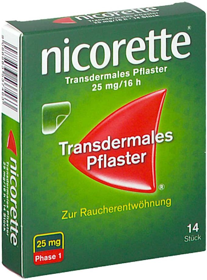 Nicorette Transdermales Pflaster zur Raucherentwöhnung 25MG/16H 14stk