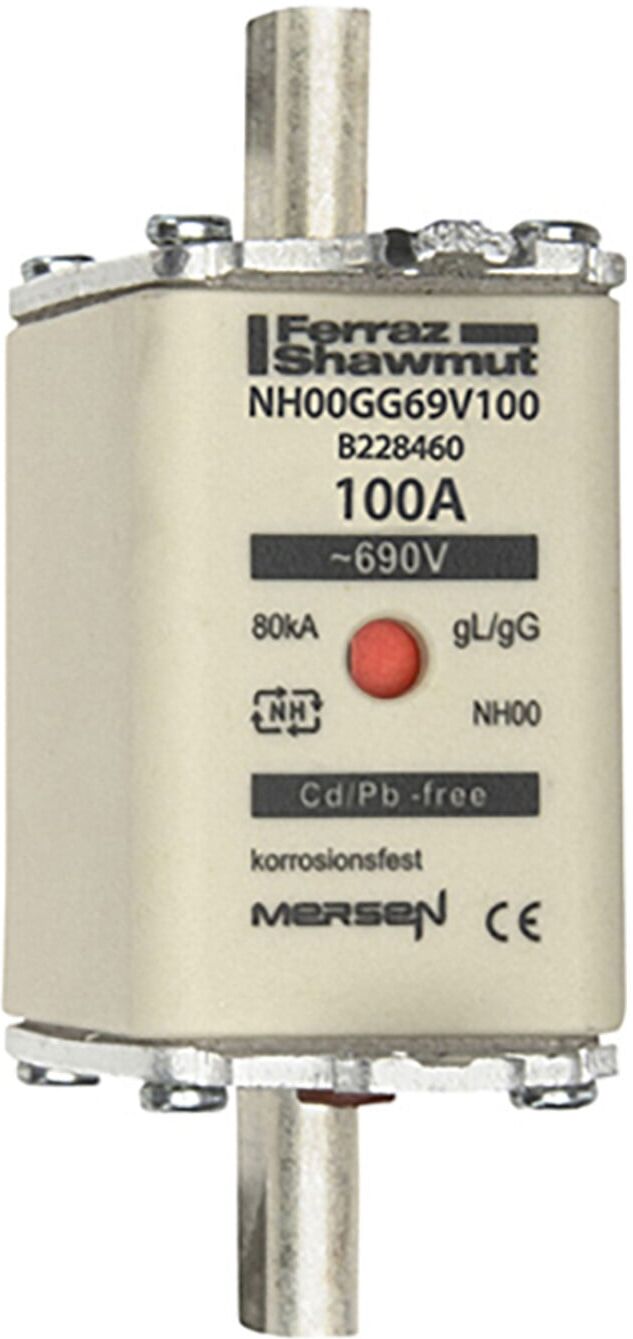 Mersen NH-Sicherungseinsatz SF Gr.00 gG 100A/690VKM NH00GG69V100 (B228460)