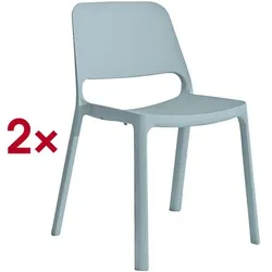 mayer Sitzmöbel 2er-Set Stapelstühle »myNUKE« blau, 46 cm