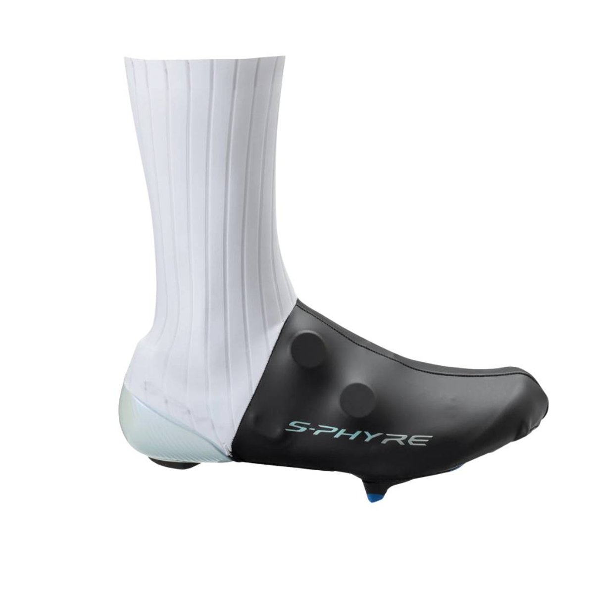 Cobre-sapatilhas Shimano S-Phyre Flash Branco Preto, Tamanho L Unisex