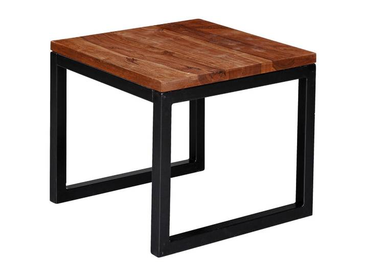 Mid.you Couchtisch, Sheesham, Holz, Sheesham, massiv, quadratisch, U-Form, 45x40x45 cm, Holzmöbel, Holztische, Couchtische Holz