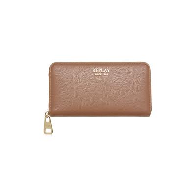 Handtasche REPLAY "Replay Geldbeutel/Schlüsseletui FP", Damen, Gr. onesize, braun (tan), Polyurethan (PU), unifarben, Taschen Handtasche