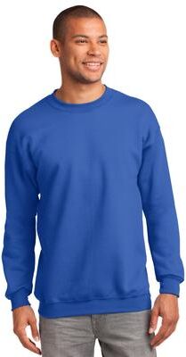 Port & Company PC90 Essential Fleece Crewneck Sweatshirt in Royal Blue size 4XL PC90Y
