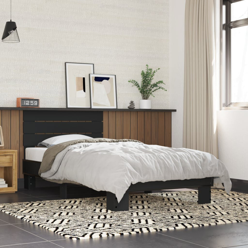 17 Stories Olgun Bed Black Style 1 Small Single (2'6)