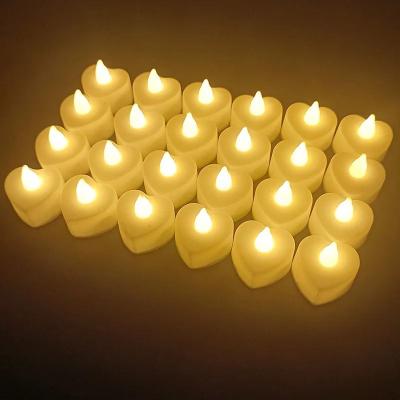 Uplifted Goods 24 Piece Red Shell Flameless LED Tea Lights warm White 24pcs