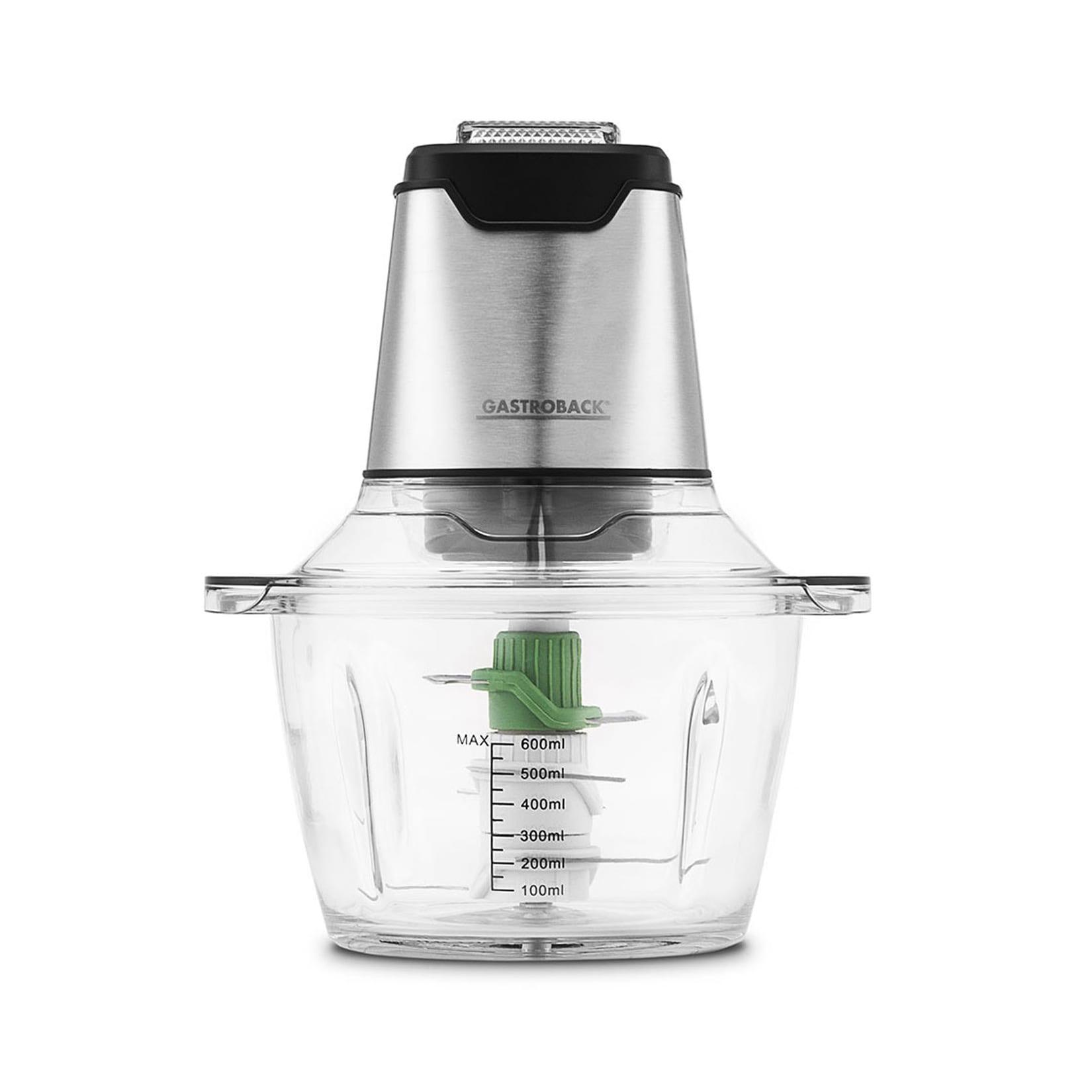 GASTROBACK 40961 Design Mini Chopper Plus Zerkleinerer Glas/Edelstahl/schwarz