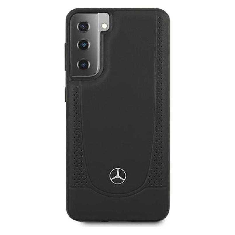 Mercedes-Benz Perforated Hülle mit Metal Logo (Samsung Galaxy S21) (MEHCS21SARMBK)