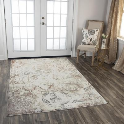 Alora Decor Lavish Beige/Gray Distressed Ornamental Area Rug